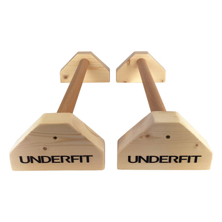 Drewniane uchwyty do pompek paraletki UNDERFIT 54 cm