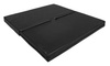 Materac dwuczęściowy z rzepami UNDERFIT 130 x 120 x 10 cm miękki czarny