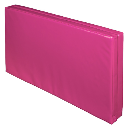Materac dwuczęściowy z rzepami UNDERFIT 130 x 120 x 6 cm miękki różowy