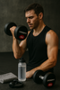 Hantla gumowana 6 kg UNDERFIT do ćwiczeń siłowych fitness
