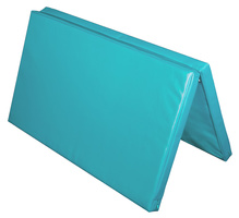 Materac dwuczęściowy z rzepami UNDERFIT 130 x 120 x 6 cm twardy turkusowy