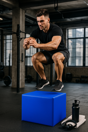 Skrzynia plyometryczna Soft Box UNDERFIT 60 x 50 x 40 cm szara