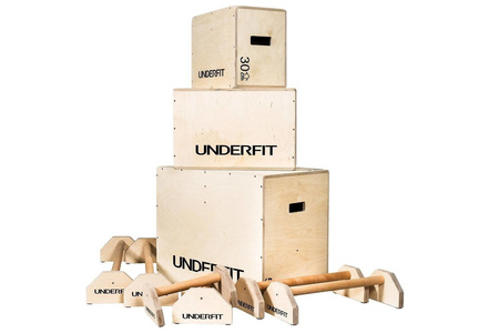Drewniane uchwyty do pompek paraletki UNDERFIT 90 cm