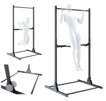 Wielofunkcyjny drążek treningowy stacjonarny UNDERFIT z uchwytami do dipów