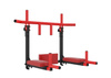 Drabinka gimnastyczna UNDERFIT 228 x 110 cm z drążkiem i poręczami 2w1 