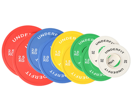 Zestaw obciążeń olimpijskich BUMPER COLOR MINI UNDERFIT 15kg