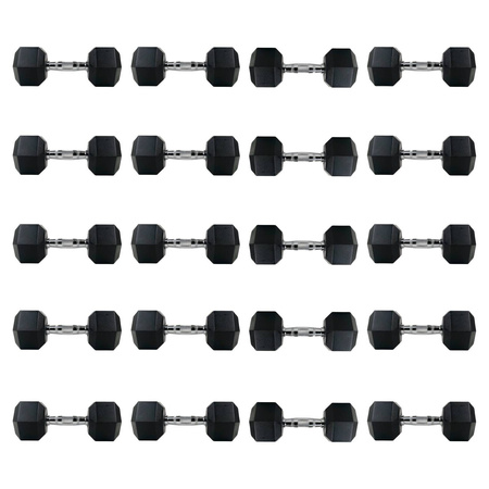 Zestaw hantli hex UNDERFIT 2 x 1-10 kg (110kg)