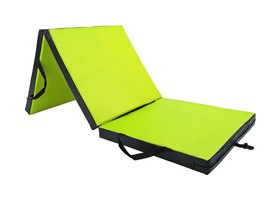 Materac gimnastyczny składany UNDERFIT 180 x 60 x 6 cm miękki seledynowy