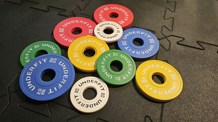 OUTLET Obciążenie olimpijskie bumper Color Mini UNDERFIT 2 x 1 kg