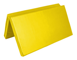 Materac dwuczęściowy z rzepami UNDERFIT  130 x 120 x 10 cm miękki żółty