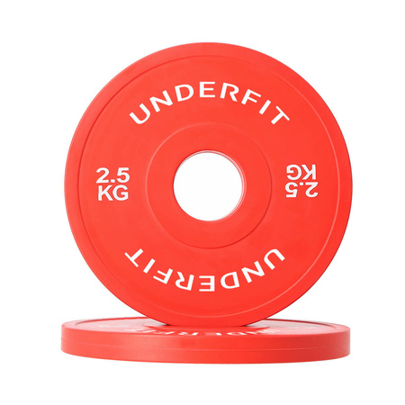 Obciążenie olimpijskie bumper Color Mini UNDERFIT 2 x 2,5 kg
