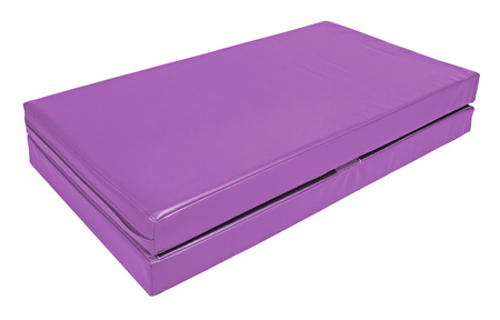 Materac dwuczęściowy z rzepami UNDERFIT  130 x 120 x 10 cm miękki fioletowy