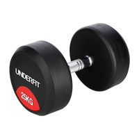 Hantla gumowana 25 kg UNDERFIT do ćwiczeń siłowych fitness