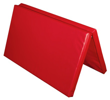 Materac dwuczęściowy z rzepami UNDERFIT 130 x 120 x 6 cm miękki czerwony