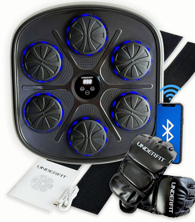 Elektroniczna tarcza bokserska UNDERFIT Pro bluetooth z muzyką i rękawicami