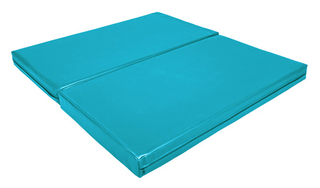 Materac dwuczęściowy z rzepami UNDERFIT  130 x 120 x 10 cm miękki turkusowy