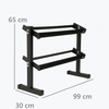 Stojak na hantle 2-poziomowy Compact UNDERFIT regulowana szerokość 350 kg