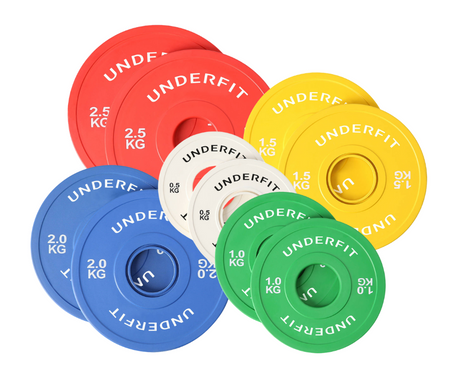 Zestaw obciążeń olimpijskich BUMPER COLOR MINI UNDERFIT 15kg