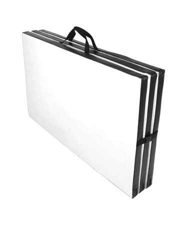 Materac gimnastyczny składany UNDERFIT 195 x 100 x 5 cm twardy biały