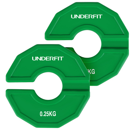 Zestaw talerzy progresywnych UNDERFIT 2 x 0,25 - 1 KG (3,5 KG) do gryfu 