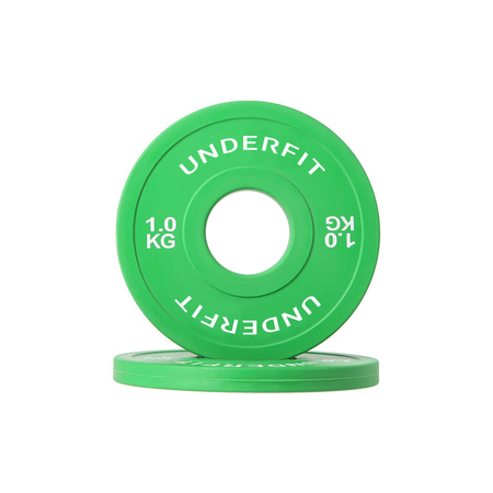 OUTLET Obciążenie olimpijskie bumper Color Mini UNDERFIT 2 x 1 kg