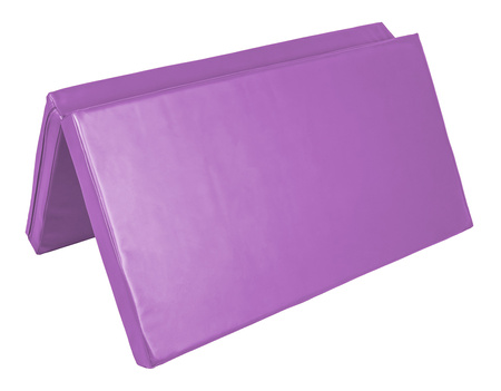 Materac dwuczęściowy z rzepami UNDERFIT  130 x 120 x 10 cm miękki fioletowy