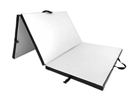 Materac gimnastyczny składany UNDERFIT 195 x 100 x 5 cm miękki biały