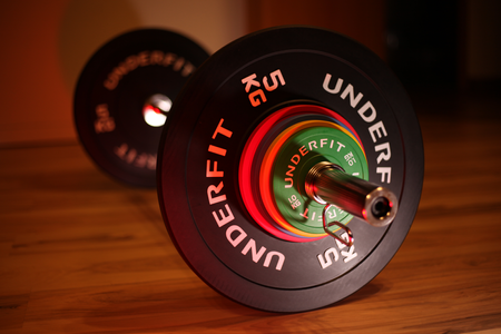 Zestaw obciążeń olimpijskich UNDERFIT BUMPER COLOR 165 kg
