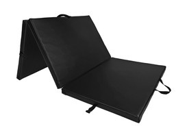 Materac gimnastyczny składany UNDERFIT 195 x 100 x 5 cm miękki czarny