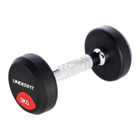 Hantla gumowana 3 kg UNDERFIT do ćwiczeń siłowych fitness