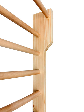 Drabinka gimnastyczna drewniana z drążkiem UNDERFIT 240 x 70 cm