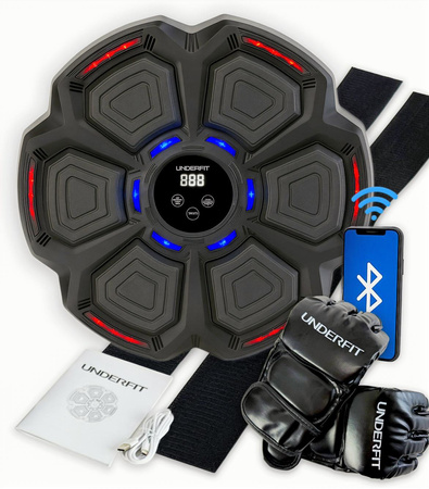 Elektroniczna tarcza bokserska UNDERFIT Hero bluetooth z muzyką i rękawicami