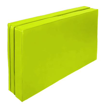 Materac dwuczęściowy z rzepami UNDERFIT 130 x 120 x 10 cm miękki seledynowy