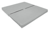 Materac dwuczęściowy z rzepami UNDERFIT 130 x 120 x 10 cm miękki szary