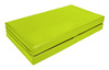 Materac dwuczęściowy z rzepami UNDERFIT 130 x 120 x 10 cm miękki seledynowy