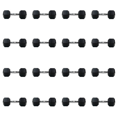 Zestaw hantli hex UNDERFIT 2 x 2,5-20 kg (180 kg)
