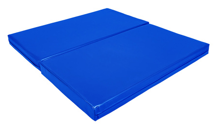 Materac dwuczęściowy z rzepami UNDERFIT  130 x 120 x 10 cm miękki niebieski