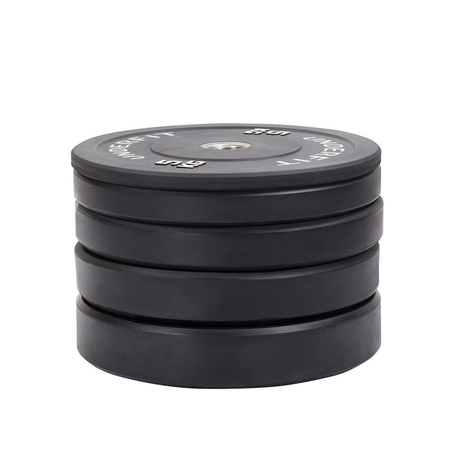 Zestaw obciążeń olimpijskich UNDERFIT BUMPER BLACK 150 kg