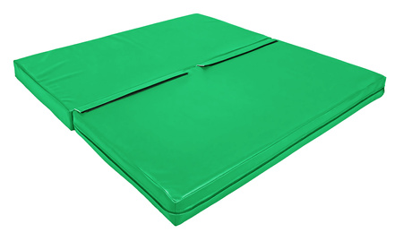 Materac dwuczęściowy z rzepami UNDERFIT  130 x 120 x 10 cm miękki zielony