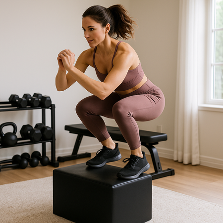 Skrzynia plyometryczna Soft Box UNDERFIT 50 x 40 x 30 cm czerwona