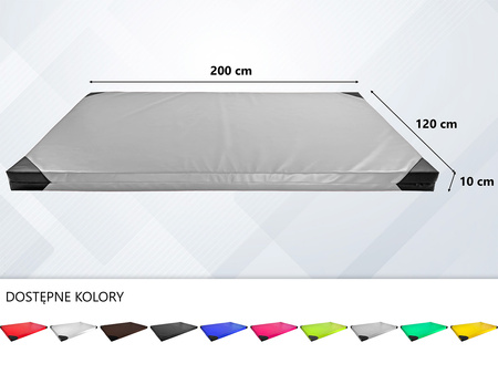 Materac gimnastyczny UNDERFIT 200 x 120 x 10 cm miękki szary