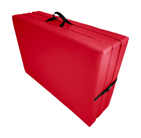 Materac gimnastyczny składany trzyczęściowy UNDERFIT 210 x 100 x 10 cm czerwony