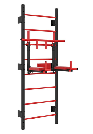 Drabinka gimnastyczna UNDERFIT 228 x 110 cm z drążkiem i poręczami 2w1 