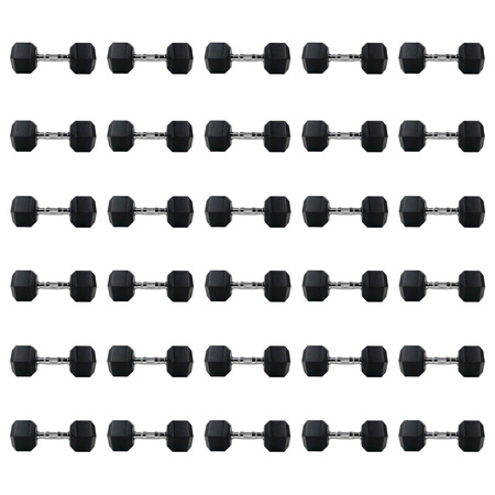 Zestaw hantli hex UNDERFIT 2 x 5-40 kg (675 kg)