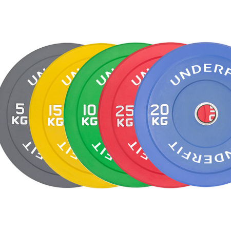 Obciążenie olimpijskie bumper Color UNDERFIT 15 kg