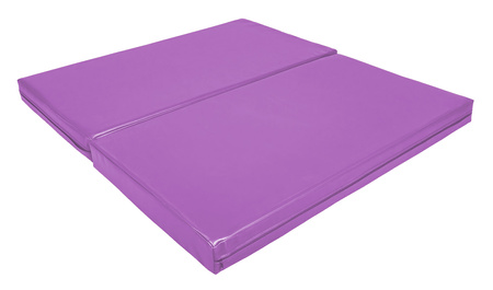 Materac dwuczęściowy z rzepami UNDERFIT  130 x 120 x 10 cm miękki fioletowy