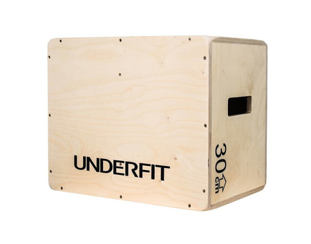 OUTLET Skrzynia plyometryczna UNDERFIT 50 x 40 x 30 cm  drewniana