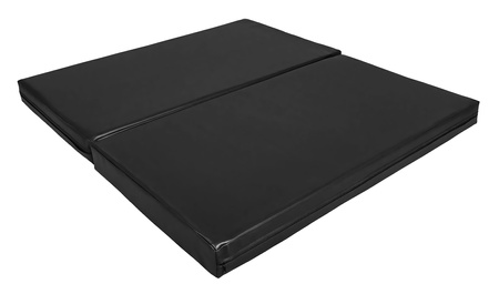 Materac dwuczęściowy z rzepami UNDERFIT 130 x 120 x 10 cm miękki czarny