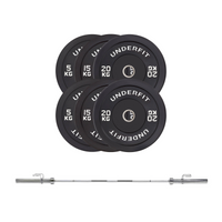 Sztanga olimpijska 180 cm BUMPER BLACK UNDERFIT 94 kg