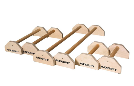 Drewniane uchwyty do pompek paraletki UNDERFIT 90 cm